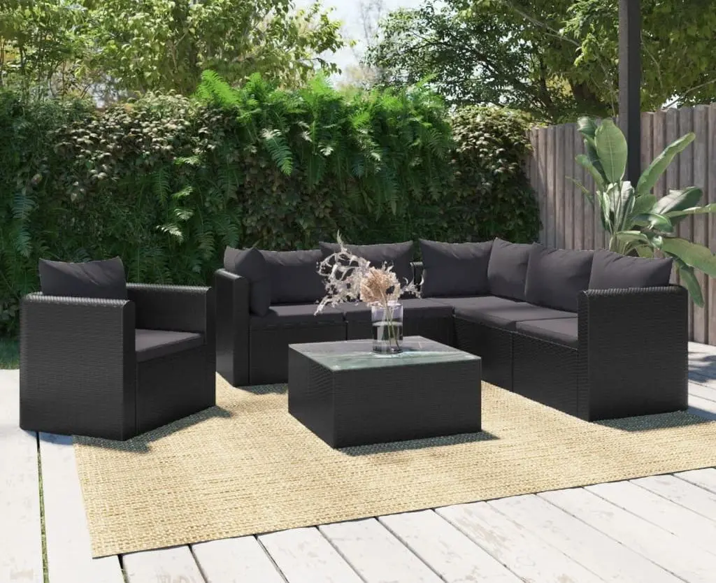 Set mobilier de gradina VidaXL 46552 (Black)