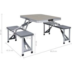 Set mobilier de gradina VidaXL 47686 (Grey) Thumb