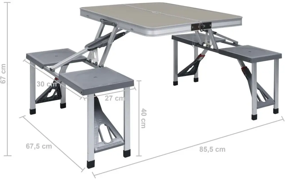 Set mobilier de gradina VidaXL 47686 (Grey) - 9