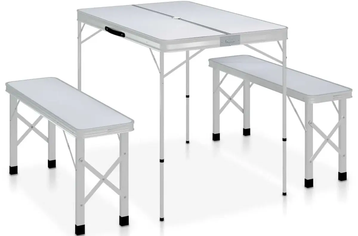 Set mobilier de gradina VidaXL 48181 (White/Silver)