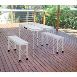 Set mobilier de gradina VidaXL 48181 (White/Silver)