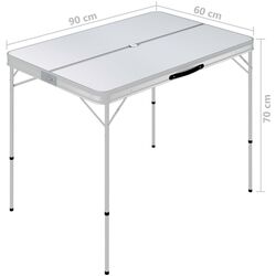 Set mobilier de gradina VidaXL 48181 (White/Silver) Thumb