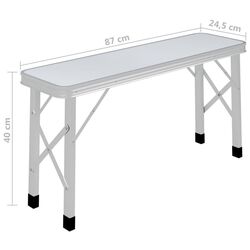 Set mobilier de gradina VidaXL 48181 (White/Silver) Thumb