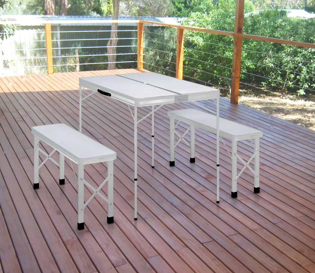 Set mobilier de gradina VidaXL 48181 (White/Silver)