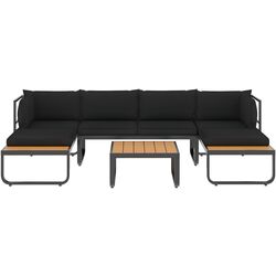 Set mobilier de grădină VidaXL 48654 (Dark Grey/Brown) Thumb