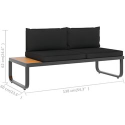 Set mobilier de grădină VidaXL 48654 (Dark Grey/Brown) Thumb