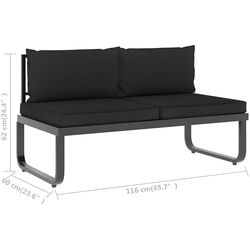 Set mobilier de grădină VidaXL 48654 (Dark Grey/Brown) Thumb