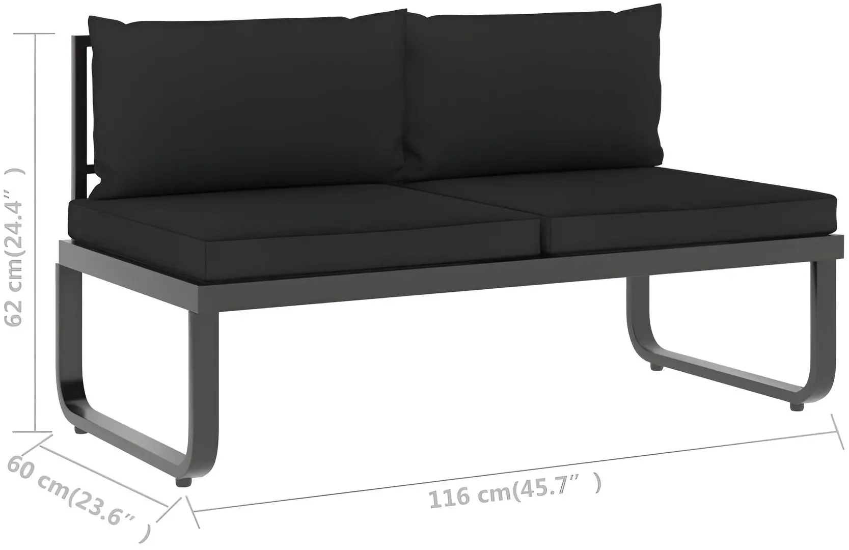 Set mobilier de grădină VidaXL 48654 (Dark Grey/Brown)