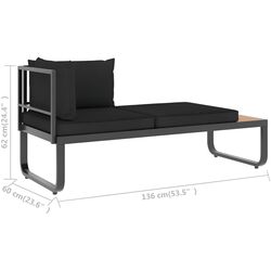 Set mobilier de grădină VidaXL 48654 (Dark Grey/Brown) Thumb