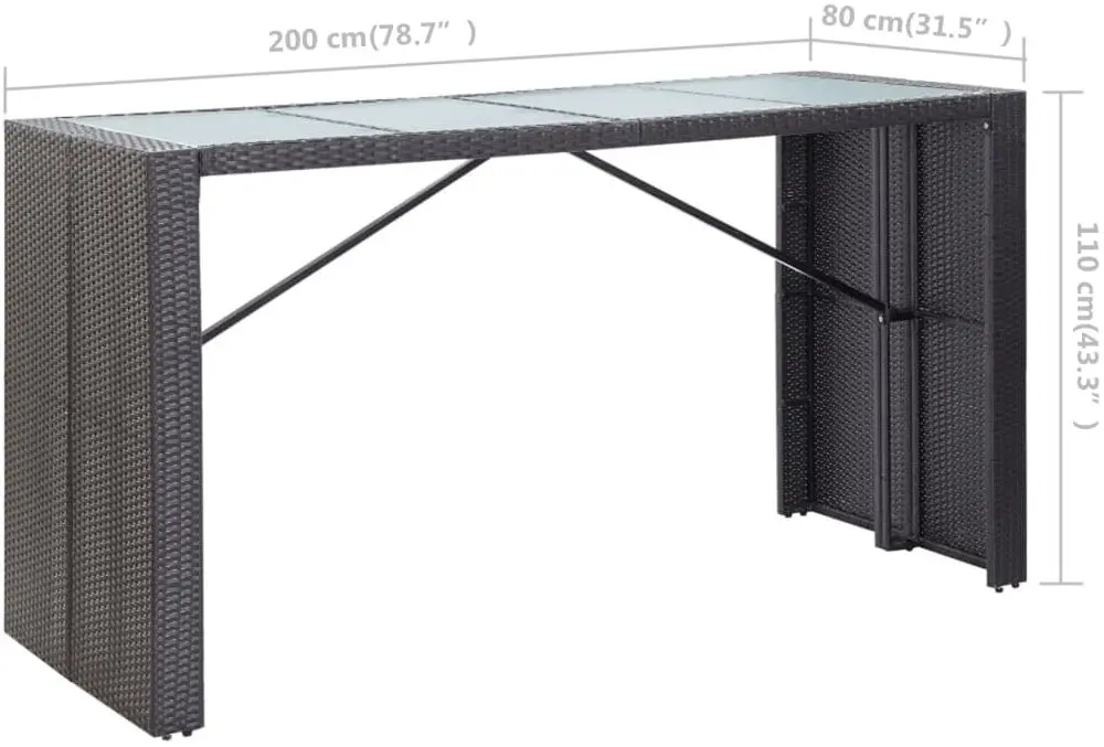 Комплект садовой мебели VidaXL 49569 (Black)