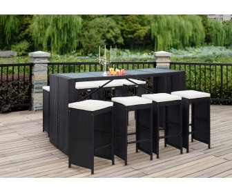 Set mobilier de grădină VidaXL 49569 (Black)