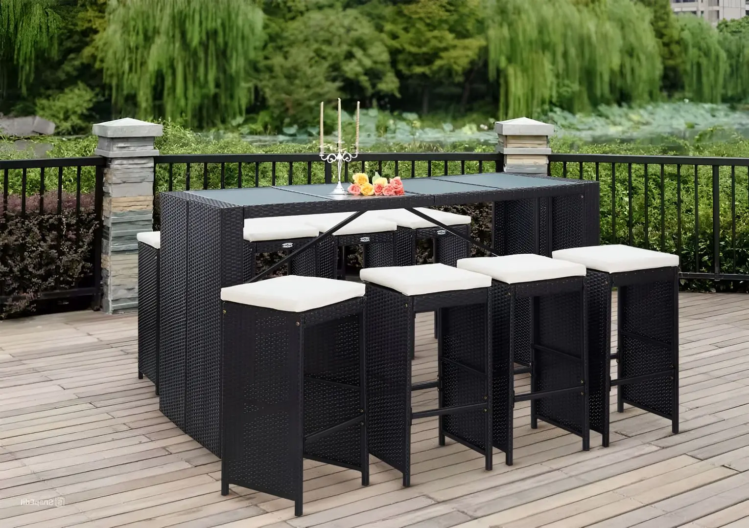 Комплект садовой мебели VidaXL 49569 (Black)