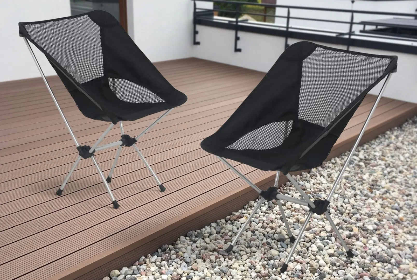 Set scaune pliabile VidaXL 47797 (Black/Silver)