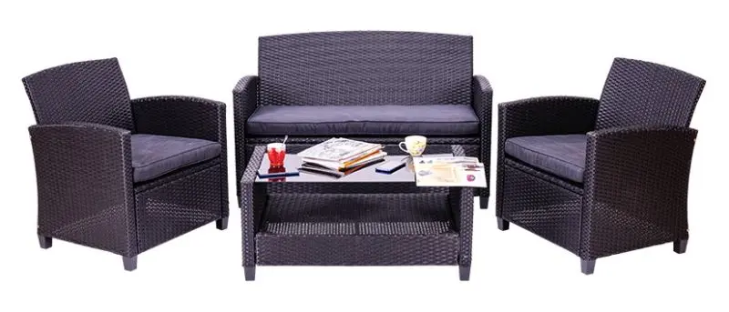 Set mobilier de gradina Villager Liria (Black)