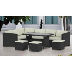Set mobilier de gradina Waltz Nissa F5120 (Black/Beige)