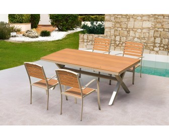 Set mobilier de gradina Worker Family F5511 (Natural/Silver)