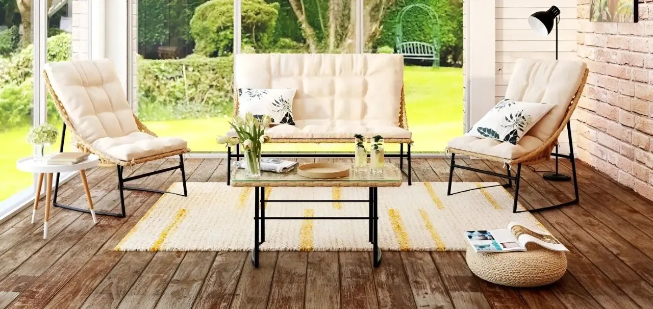 Set mobilier de gradina Waltz Silent F5513 (Beige/Black)