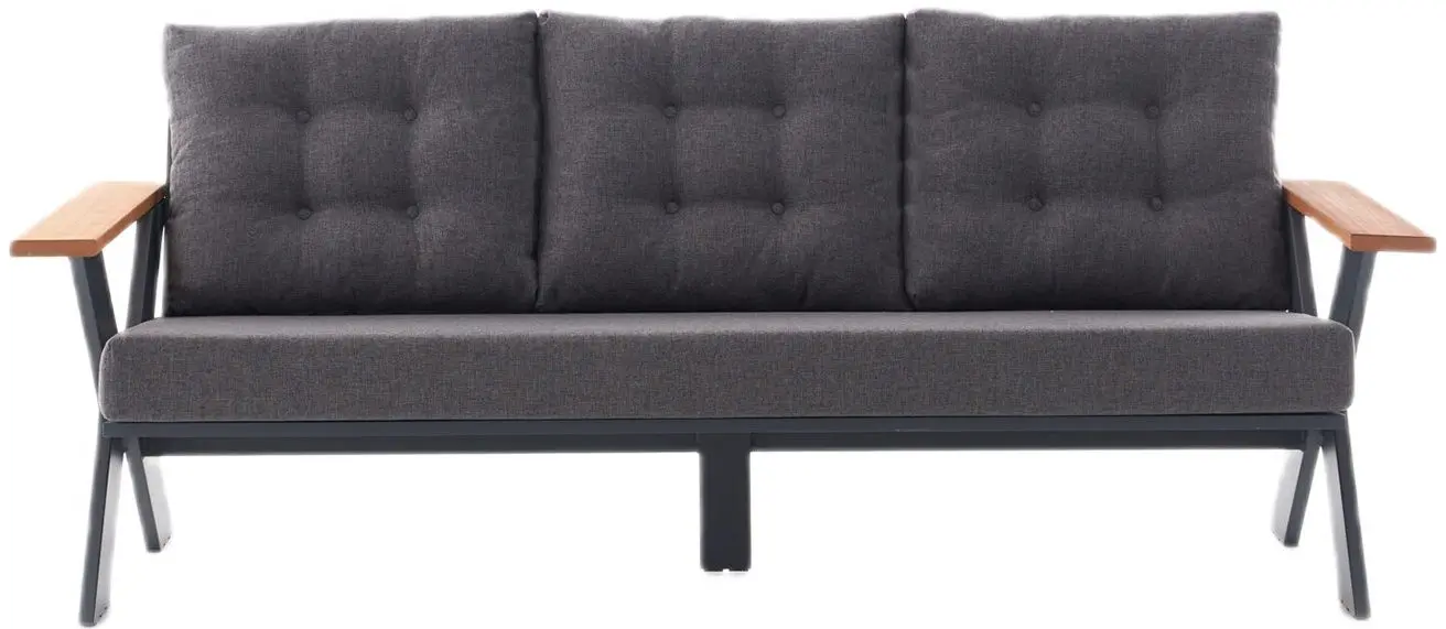 Set mobilier de gradina Waltz Terrace F3312 (Black/Natural) - 3