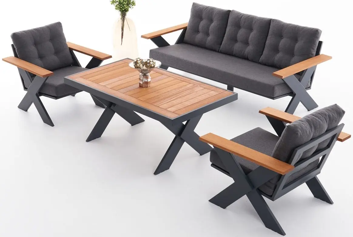 Комплект садовой мебели Waltz Terrace F3312 (Black/Natural) - 7