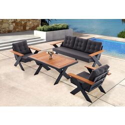 Set mobilier de gradina Waltz Terrace F3312 (Black/Natural)