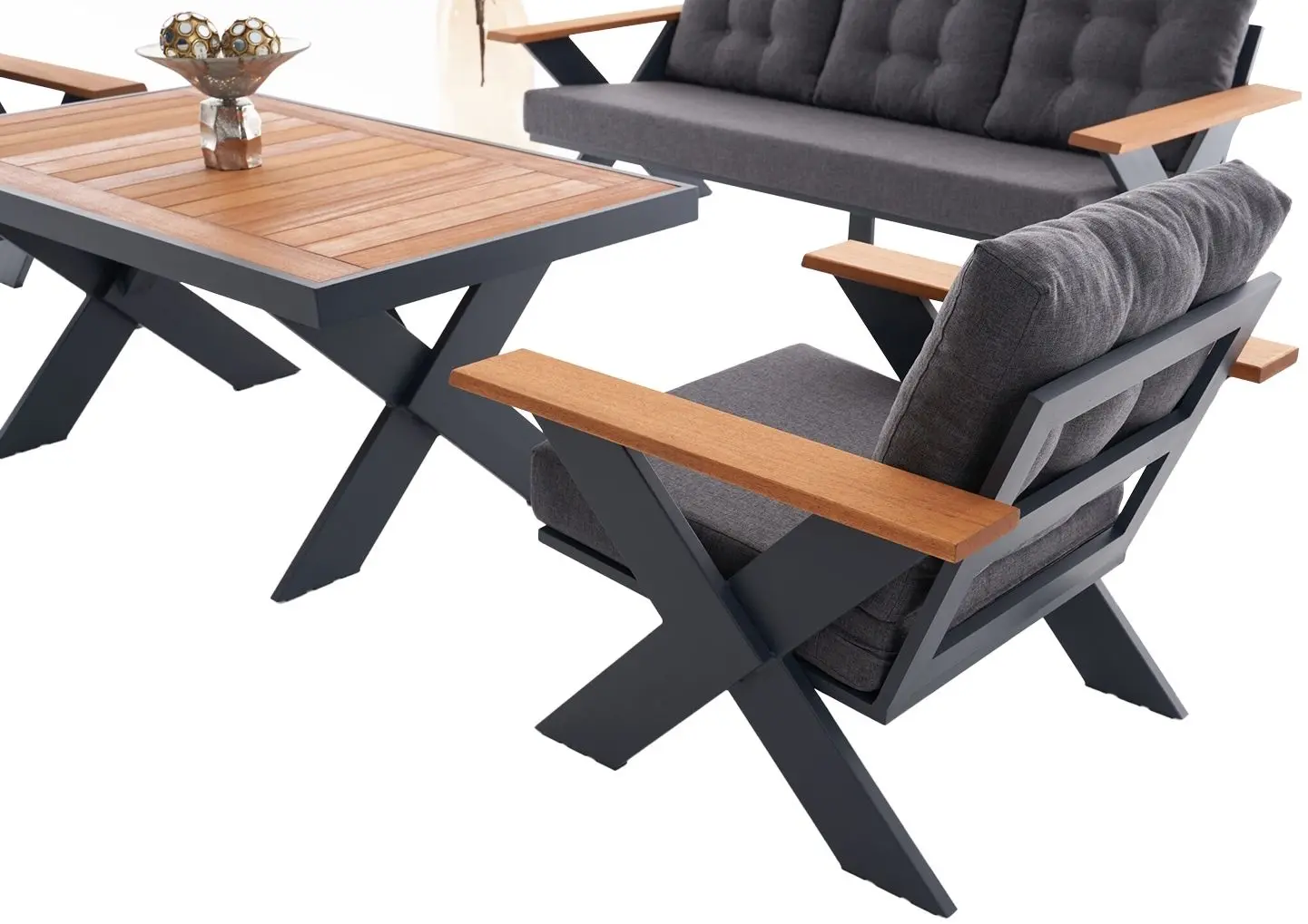 Комплект садовой мебели Waltz Terrace F3312 (Black/Natural) - 2