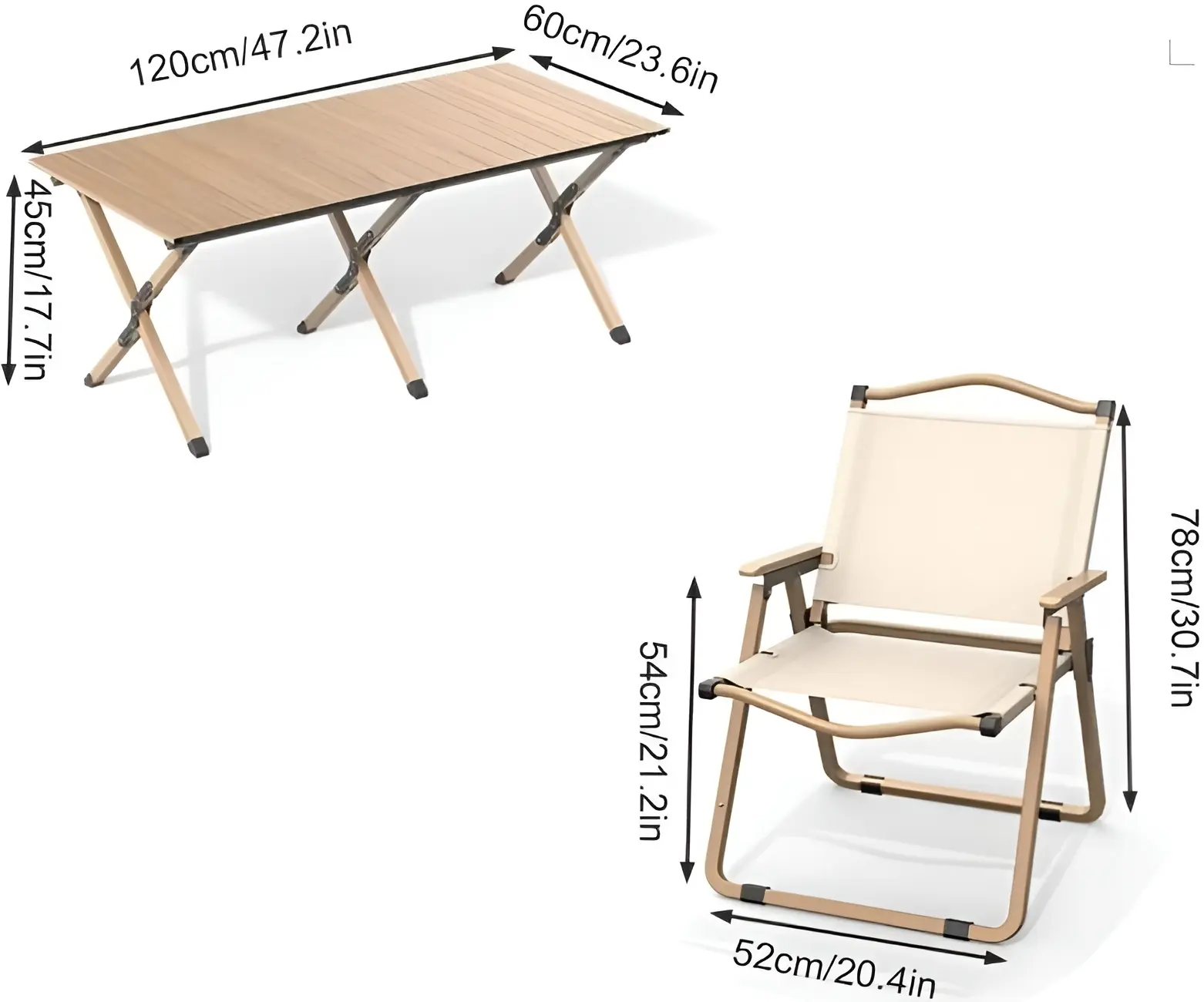 Set mobilier de gradina Yasen 2402 1ODS+4ODT (Beige/Brown)