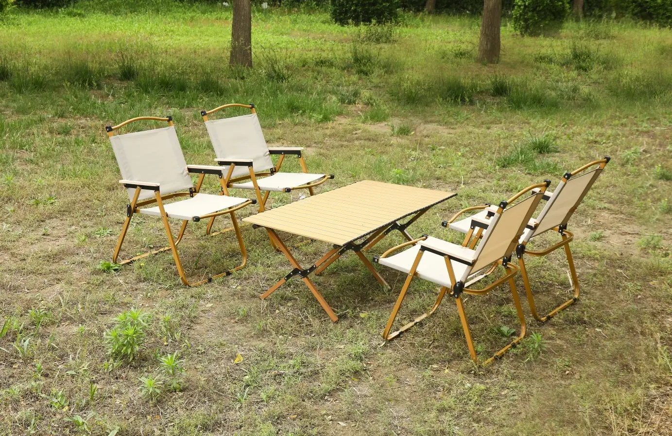 Set mobilier de gradina Yasen 2402 1ODS+4ODT (Beige/Brown)