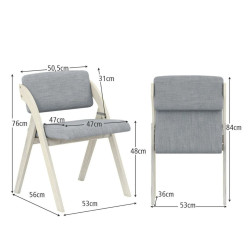 Комплект складных стульев Costway JV11741GR (Grey) Thumb