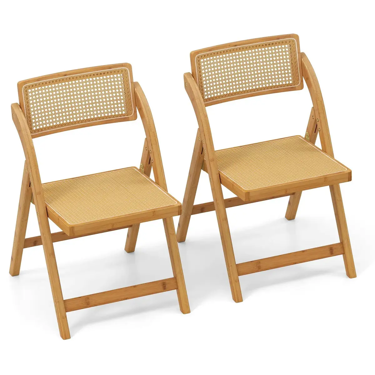 Комплект складных стульев Costway JV11771NA-2 (Natural) - 2