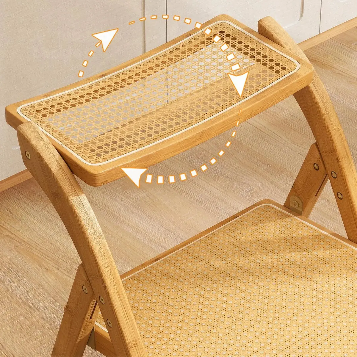 Комплект складных стульев Costway JV11771NA-2 (Natural) - 4