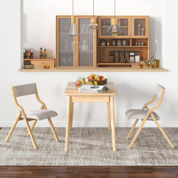 Комплект складных стульев Costway JV12870NA-2 (Natural/Grey)