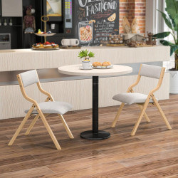 Комплект складных стульев Costway JV12870NA-2 (Natural/Grey) Thumb