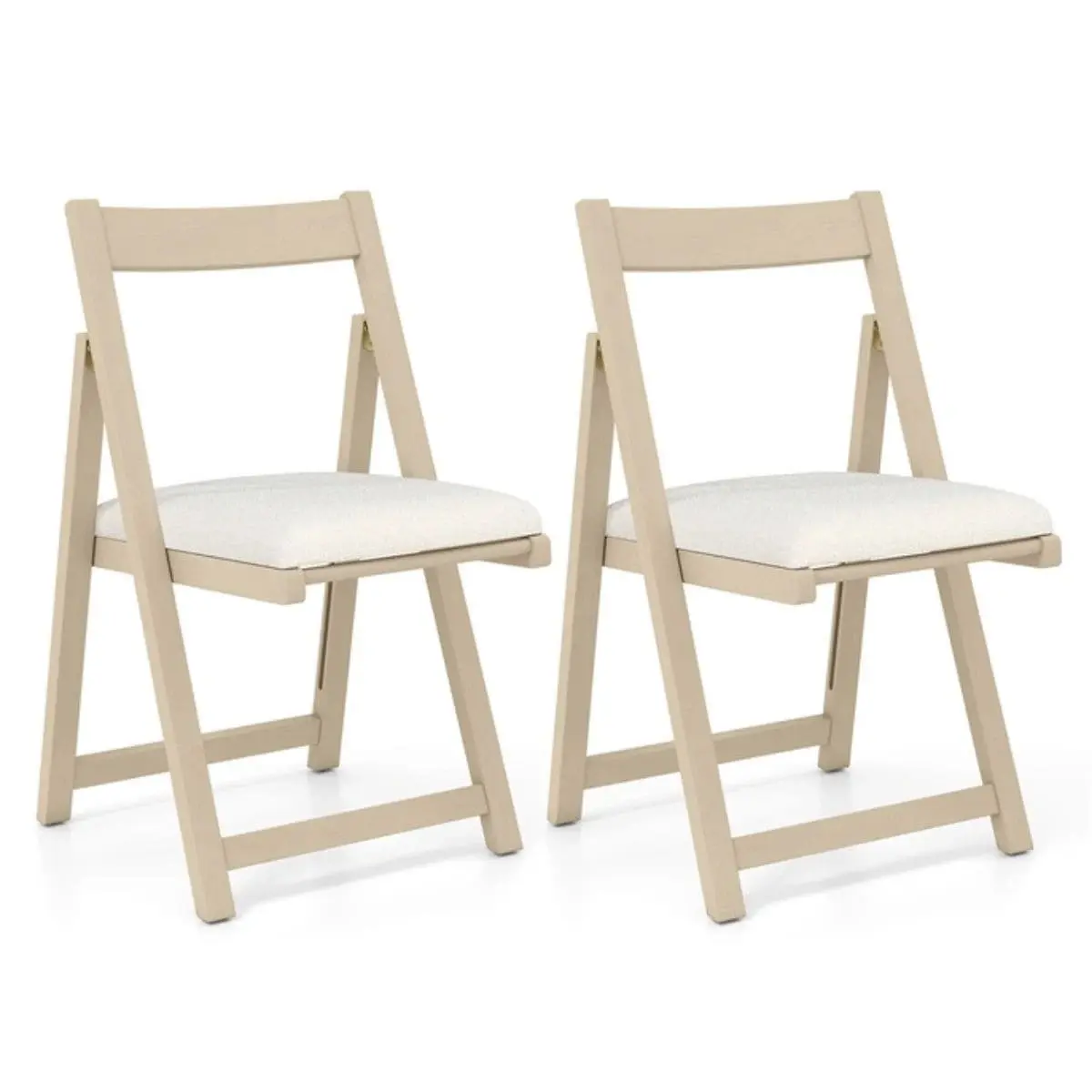 Set scaune pliabile Costway JV13018YW-2 (Natural) - 3