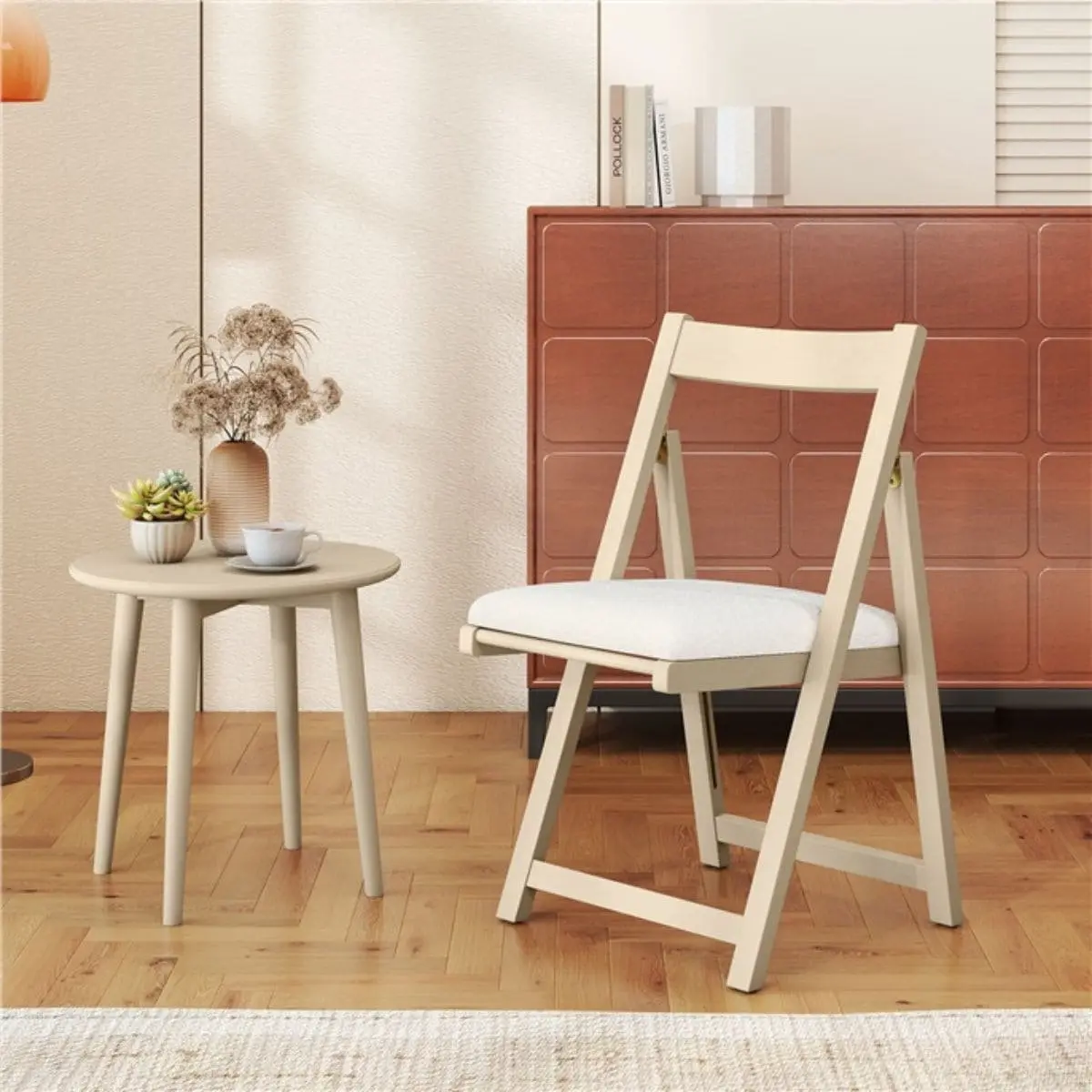Set scaune pliabile Costway JV13018YW-2 (Natural) - 5