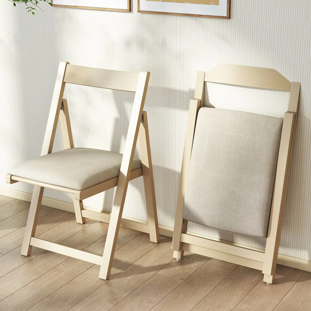 Set scaune pliabile Costway JV13018YW-2 (Natural)