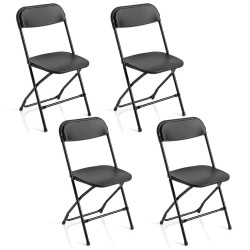 Комплект складных стульев Costway JV14596DK-4 (Black) Thumb