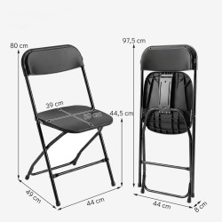 Комплект складных стульев Costway JV14596DK-4 (Black) Thumb