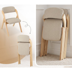 Set scaune pliabile Costway JV14695MS-2 (Natural) Thumb