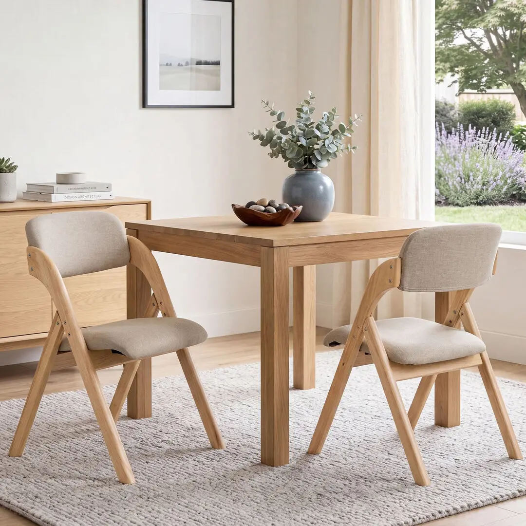 Set scaune pliabile Costway JV14695MS-2 (Natural)