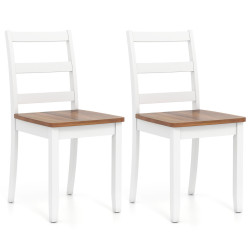 Комплект стульев Costway JV10848ZS-2 (Brown/White) Thumb