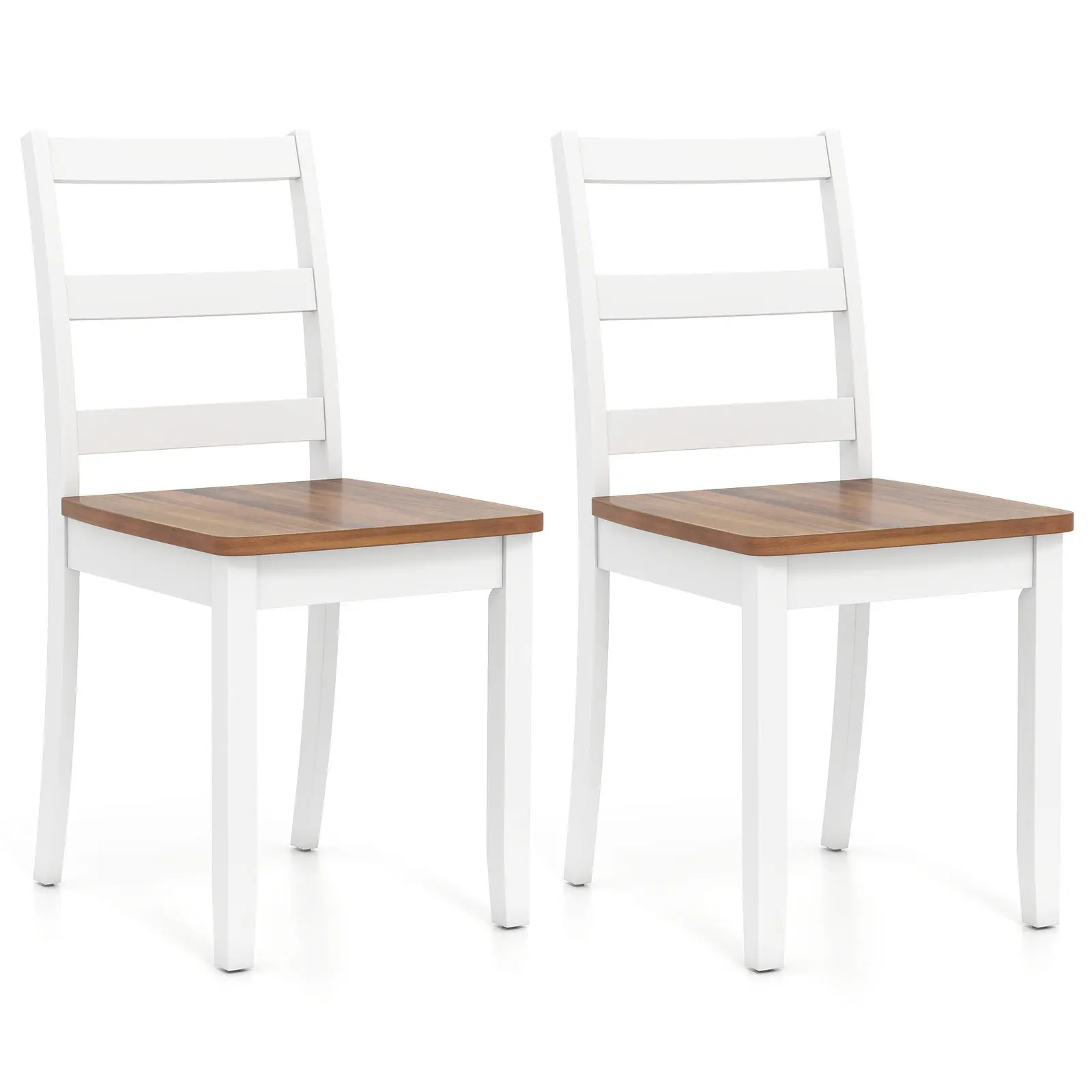 Комплект стульев Costway JV10848ZS-2 (Brown/White) - 2