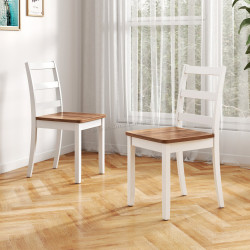 Комплект стульев Costway JV10848ZS-2 (Brown/White)