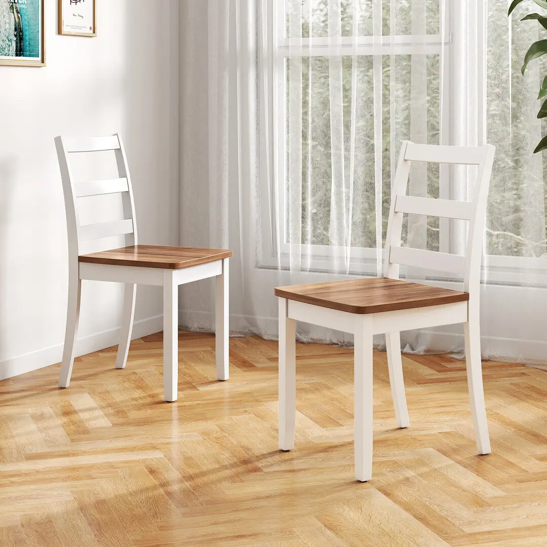 Комплект стульев Costway JV10848ZS-2 (Brown/White)