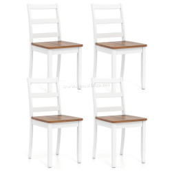 Комплект стульев Costway JV10848ZS-4 (Brown/White)