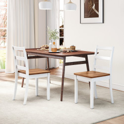 Комплект стульев Costway JV10848ZS-4 (Brown/White) Thumb