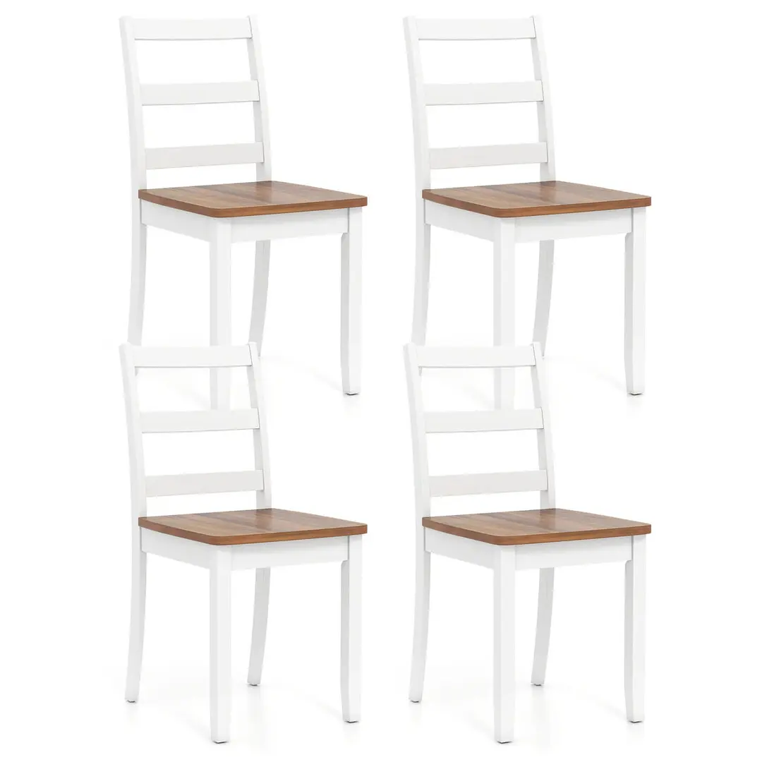 Комплект стульев Costway JV10848ZS-4 (Brown/White)