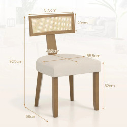 Комплект стульев Costway JV11601BE (Beige/Brown) Thumb
