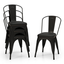 Комплект стульев Costway JV11815BK-4 (Black) Thumb