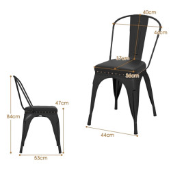 Комплект стульев Costway JV11815BK-4 (Black) Thumb