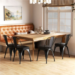 Комплект стульев Costway JV11815BK-4 (Black) Thumb